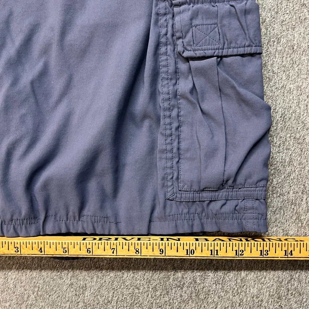 Eddie Bauer Mens Cargo Shorts Blue Gray 40 Stretch Hiking Outdoor Performance‎